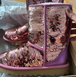 UGGs Sparkly Pink Sequin Boots